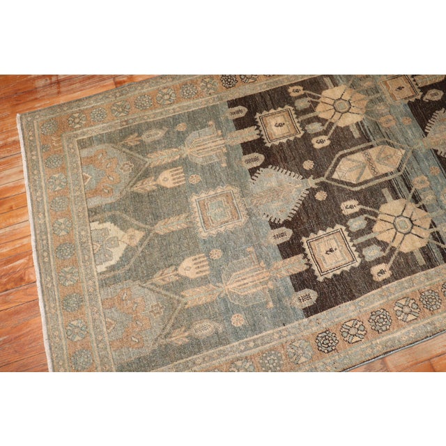 Brown Vintage Zabihi Collection Tribal Kurd Bidjar Rug - 5' x 7'11" For Sale - Image 8 of 9