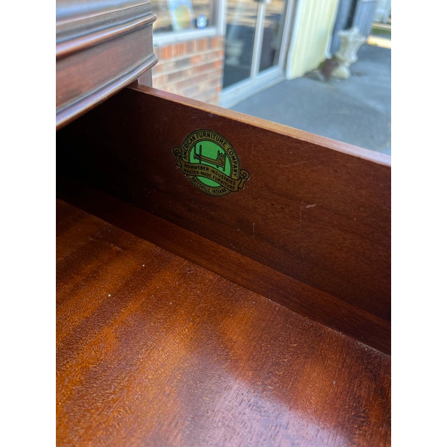 Wood Romweber Bowfront Chest of Drawers For Sale - Image 7 of 12