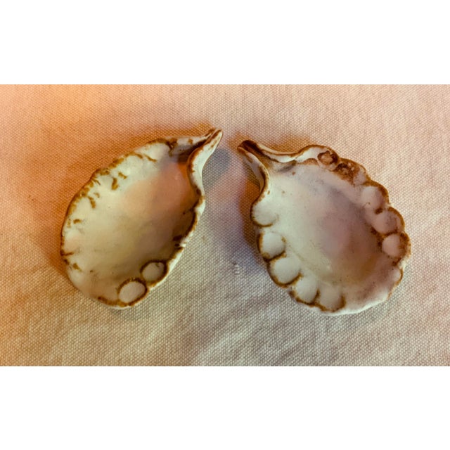 Brutalist Handformed Biloxi Iron Oxide & White Glaze Stoneware Oyster Small Plates - Set of 6 For Sale - Image 3 of 12