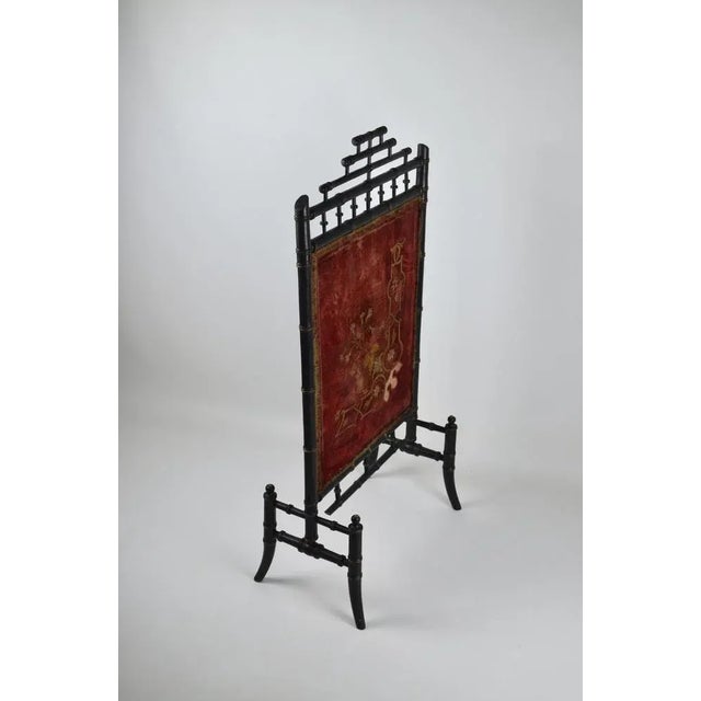 Black Late 19 Century French Empire Fireplace Screen For Sale - Image 8 of 13