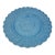 Vintage Portugal Majolica Bordallo Pinheiro Basketweave Blue Plate For Sale