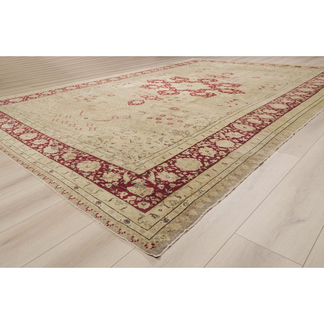 Taupe Antique Turkish Sivas Rug, 09'10 X 14'01 For Sale - Image 8 of 10