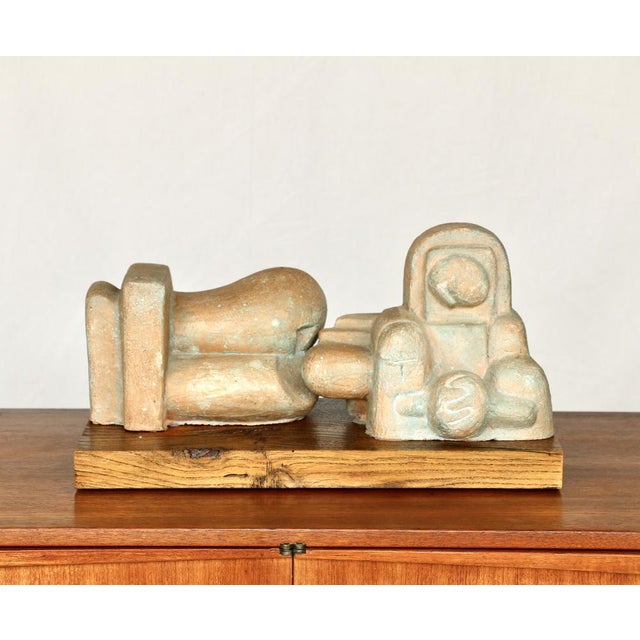Pietro Cascella, Modernist Sculpture, 1960s, Terracotta on Oak Base For Sale - Image 6 of 8