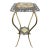 Antique Two-Tier Art Nouveau Brass and Onyx Planter Stand With Gallery For Sale