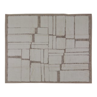 Moroccan Hand Knotted Wool Rug, 10'4''x14'1'' For Sale