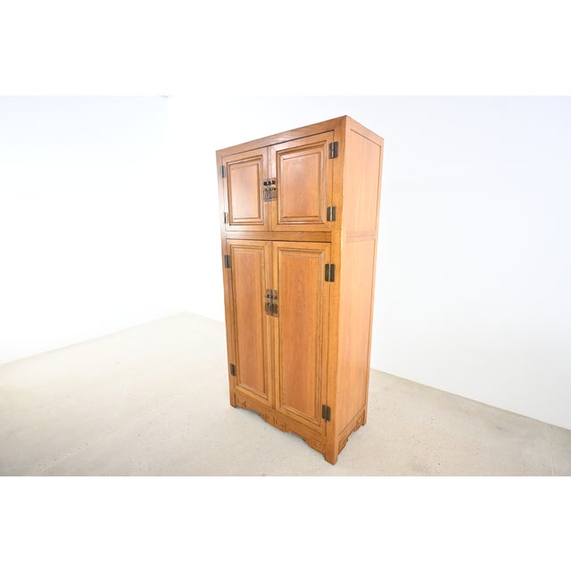 Hollywood Regency Baker Furniture Asian-Inspired Hollywood Regency Wardrobe Dresser For Sale - Image 3 of 17