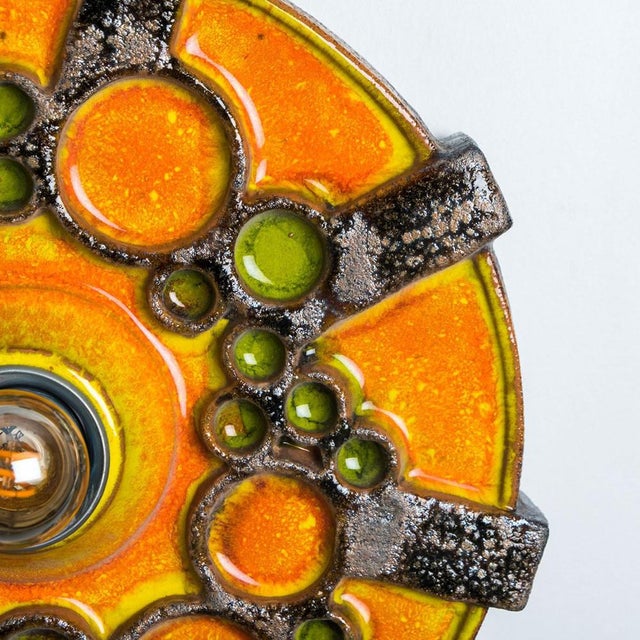 Danish Ceramic Wall Light, 1970 For Sale - Image 6 of 18