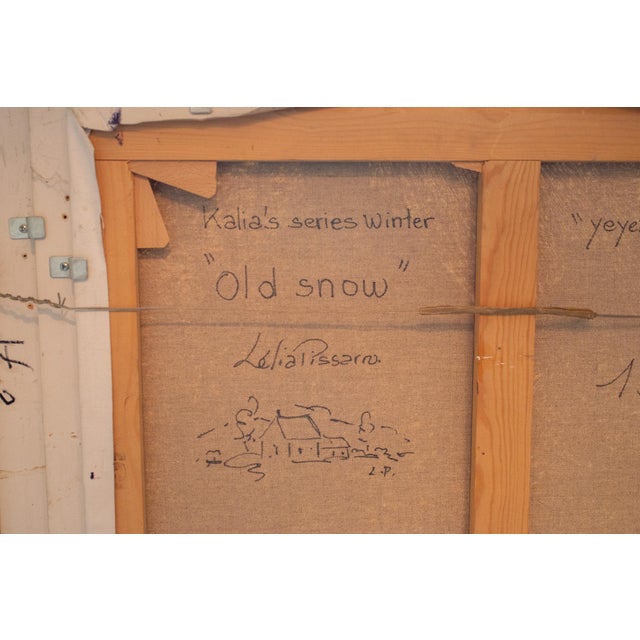 Early 21st Century Lelia Pissarro - Old Snow, From the Kalla's Series , Oil on Canvas For Sale - Image 5 of 6
