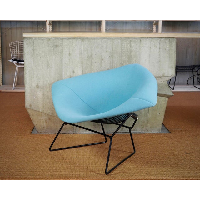Bertoia Diamond Chair 422 in Black by Harry Bertoia for Knoll International, 1990s For Sale - Image 14 of 14