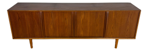 Mid-Century Modern Teak Sideboard with Sliding Doors, 1960s