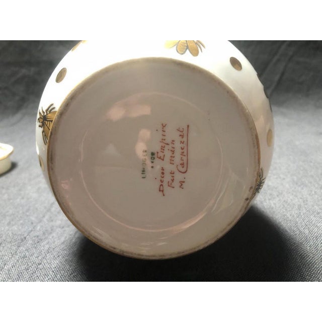 Ceramic Vintage Porcelain Chocolate Service from Limoges, 1940s, Set of 5 For Sale - Image 7 of 11