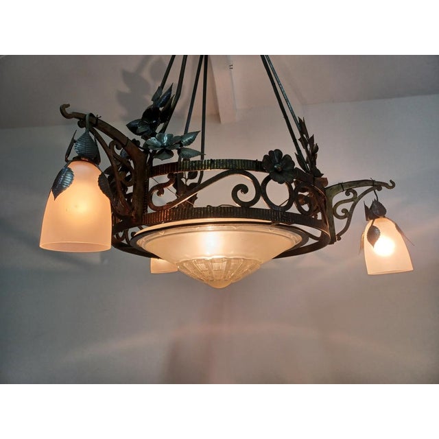 Art Deco Chandelier, 1930s For Sale - Image 16 of 18