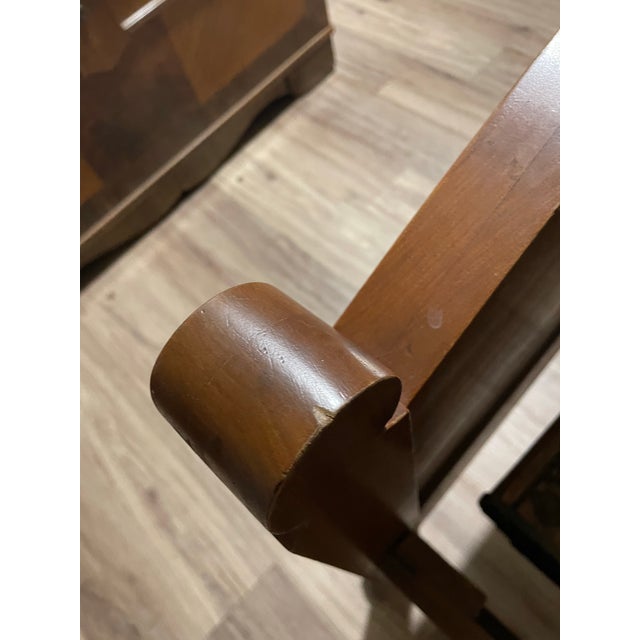 Late 20th Century Carved Hardwood Twin Bed For Sale - Image 4 of 12