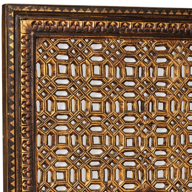 Jali Wooden Panel with Peacock Motif, 1980s For Sale - Image 4 of 5