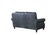 English English Rolled Arm Love Seat - Slate Leather For Sale - Image 3 of 9