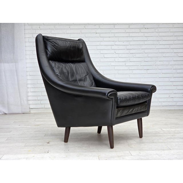 Vintage Danish Highback Chair by Aage Christensen, 1960s For Sale - Image 4 of 18