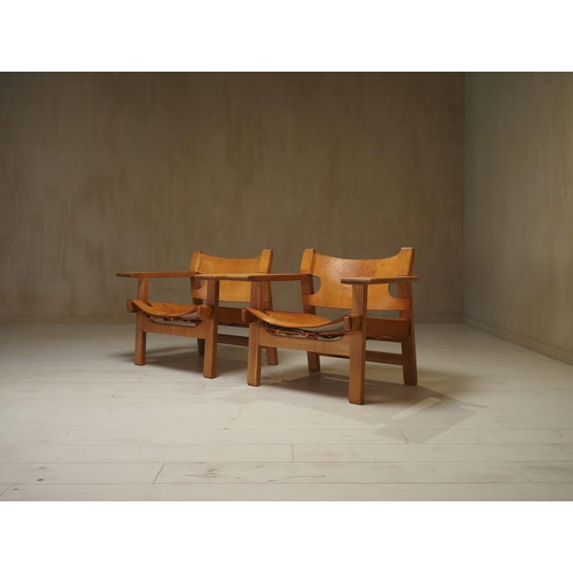 Wood Vintage Spanish Chairs by Børge Mogensen for Fredericia Stolefabrik, Denmark, 1960s, Set of 2 For Sale - Image 7 of 14