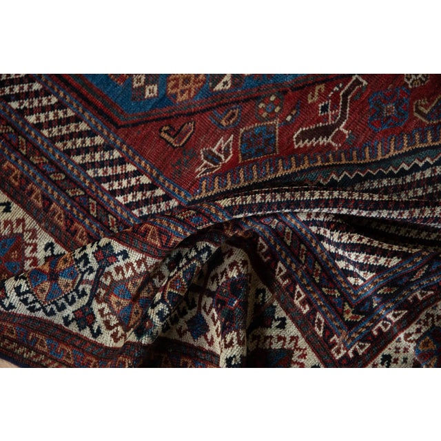 Antique Qashqai Carpet - 5'9" X 10'1" For Sale - Image 11 of 12