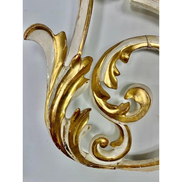 Baroque 19th Century Carved Architectural Element With Gold Leaf Details For Sale - Image 3 of 18