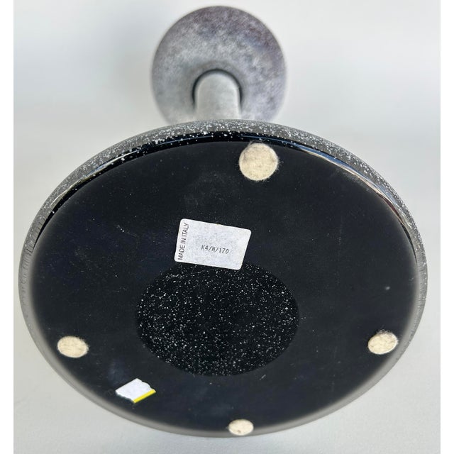 Karl Springer Designs Seguso Italy, Black Scavo Candlesticks, 1980s, Set of 3 For Sale - Image 10 of 11