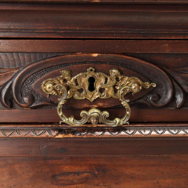 Neo-Renaissance Style Walnut Double-Body Sideboard For Sale - Image 9 of 14