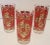 Mid 20th Century Mid-Century Modern Libby Starlyte Red & Gold Medallion Ice Bucket Bin & 3 Glasses Set- 4 Pieces For Sale - Image 5 of 8