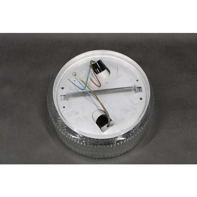 Round Glass Ceiling Light, 1970s For Sale - Image 6 of 8