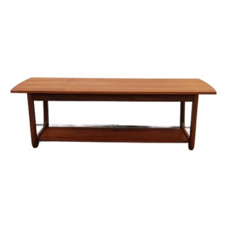 Vintage Mid Century Modern Teak Coffee Table For Sale