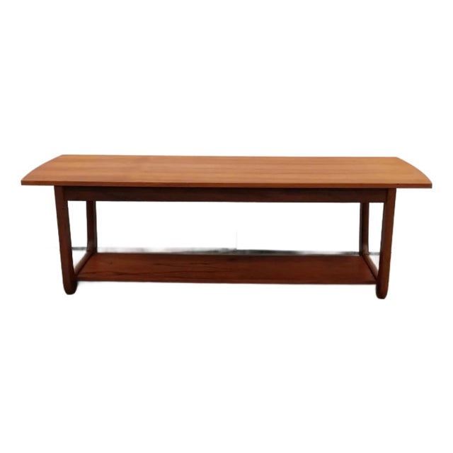 Vintage Mid Century Modern Teak Coffee Table For Sale