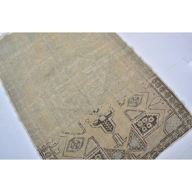 Turkish Tan Colour Handmade Turkish Rug For Sale - Image 3 of 10