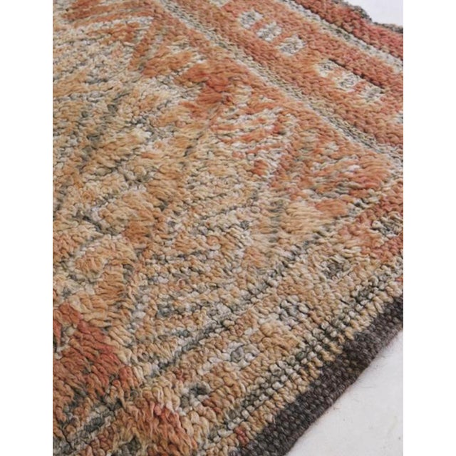 Terracotta Vintage Moroccan Rug - 7.6 X 6.7 Ft For Sale - Image 4 of 9