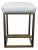 Restoration Hardware Leather Button Tufted Counter Stool For Sale