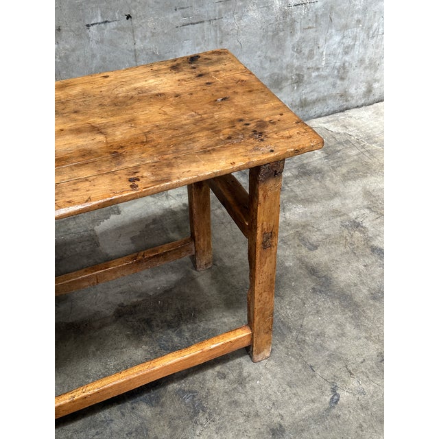 19th Century French Provincial Farm Table Primitive Console For Sale In San Francisco - Image 6 of 10