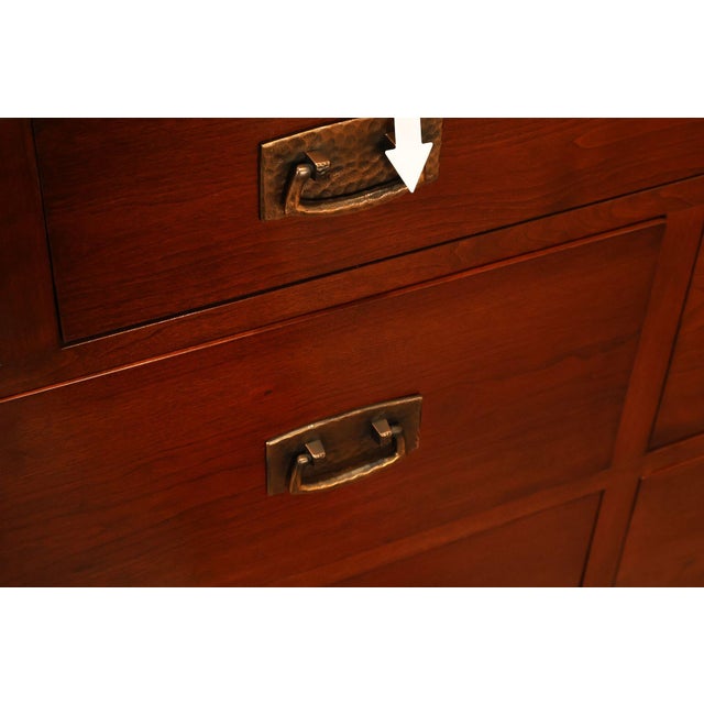 Stickley Mission Collection Cherry Seven Drawer Low Dresser For Sale - Image 14 of 18
