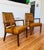 Pair of Monteverdi Young Vintage mid-century modern walnut armchairs designed by Maurice Bailey in 1969. These were...