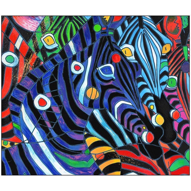 Late 20th Century Harmony - Hand Embellished, Jiang Tiefeng For Sale - Image 4 of 7
