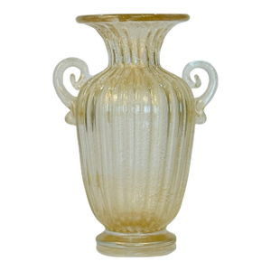 Alberto Dona 24k Gold Flecked Murano Vase