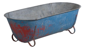 Antique Galvanized Zinc Tub