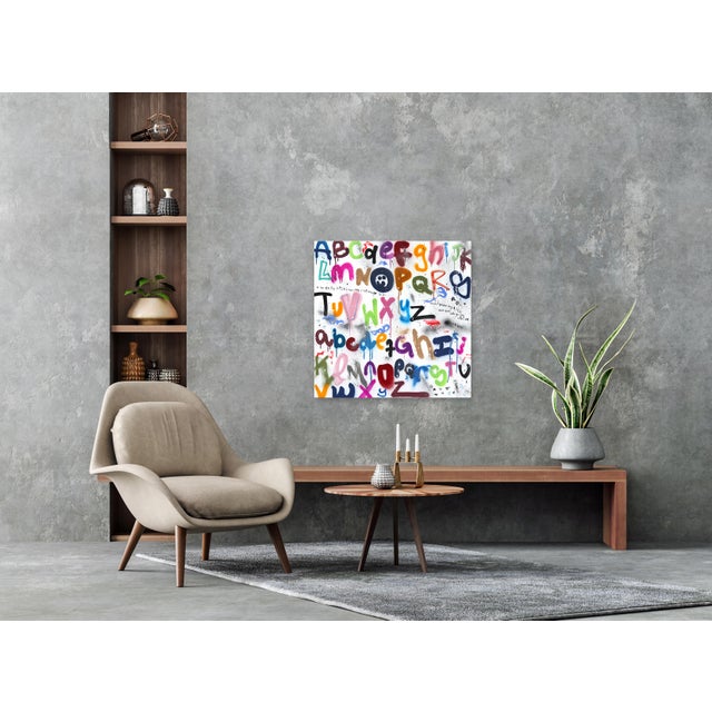 Amber Now I Know My ABC's - Playful Lettering Typography and Dripping Colors Original Artwork by Amber Goldhammer For Sale - Image 8 of 9