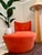 1970s Vic-Line Sculptural Modular Chaise Lounge in Orange Velvet For Sale In Orlando - Image 6 of 9