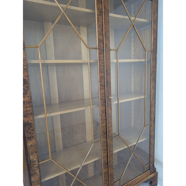 Antique Bookcase in Wood with Burl Finish, 1930s For Sale - Image 10 of 18