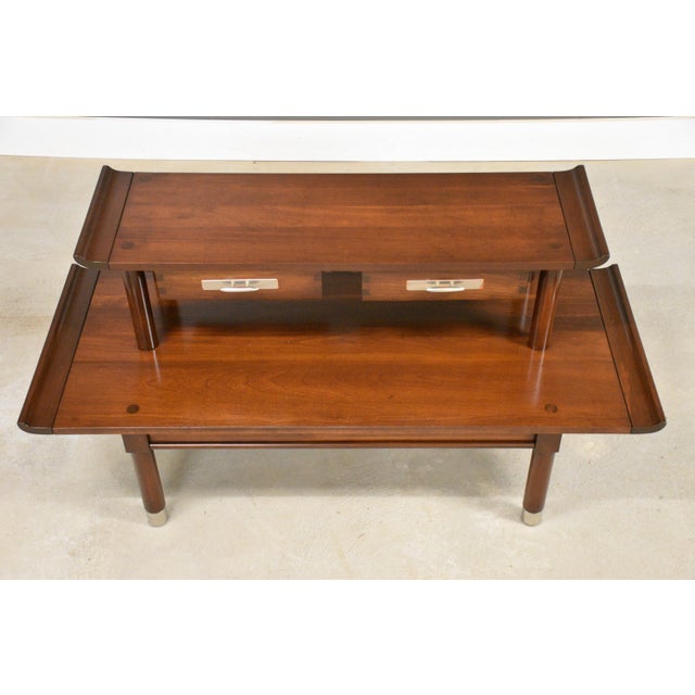1960s Solid Cherry Willett Furniture Tv Console Credenza For Sale In Boston - Image 6 of 14