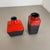 Set of Two Pottery Fat Lava Cubic Vases from Jopeko, Germany, 1970s For Sale - Image 6 of 18