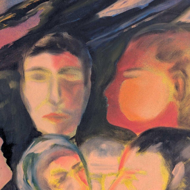 Luciano De Vita, Expressionist Portrait, 1970s, Oil on Canvas For Sale - Image 4 of 9