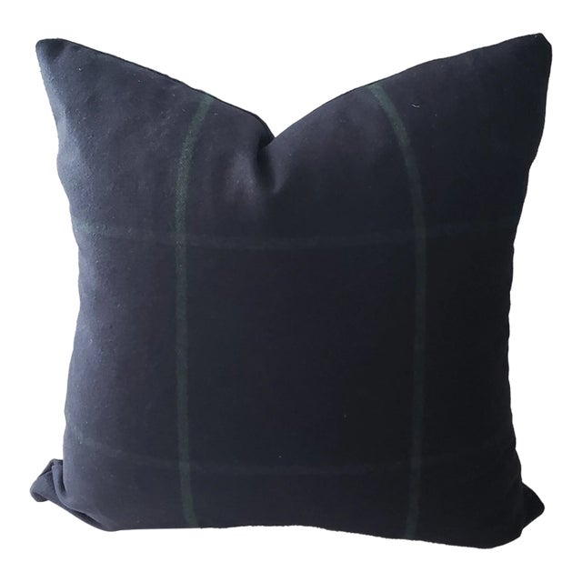 Ralph Lauren Westcliff Tattersal Fabric Pillow Cover For Sale