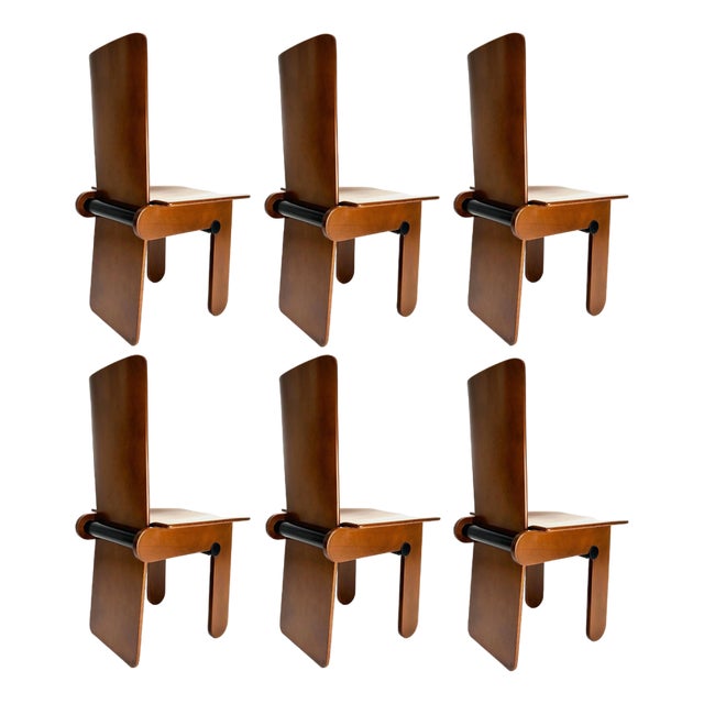 Dining Chairs attributed to Carlo Scarpa for Gavina, Italy, 1970s, Set of 6 For Sale
