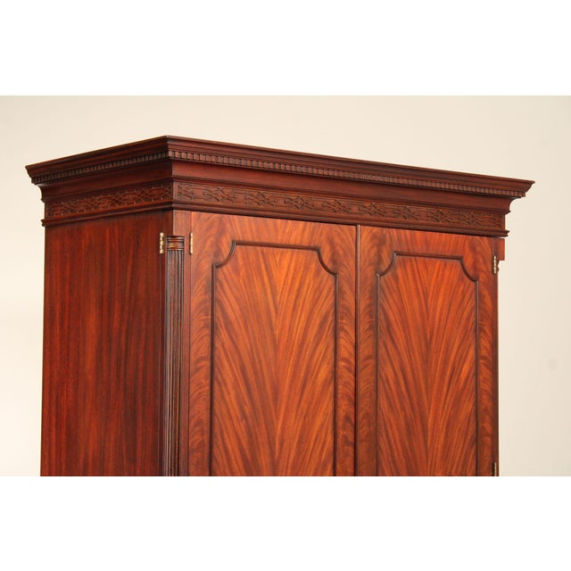 Henkel Harris Georgian Style Mahogany Armoire For Sale - Image 12 of 18