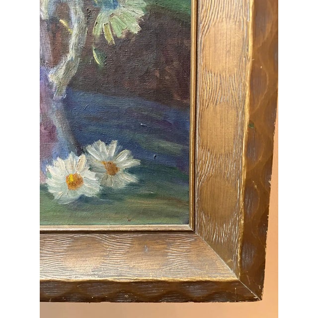 Impasto Impressionistic Painting of Daisies in the Style of Van Gogh For Sale - Image 10 of 13