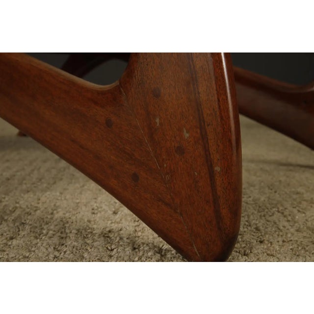 Brazilian Modern Sculptural Rosewood and White Bouclé Lounge Chair, 1960s For Sale - Image 16 of 16