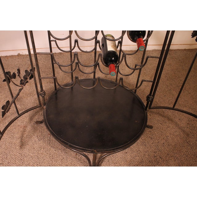 Metal Wrought Iron Bar with Bunches of Grapes, 1970s For Sale - Image 7 of 15